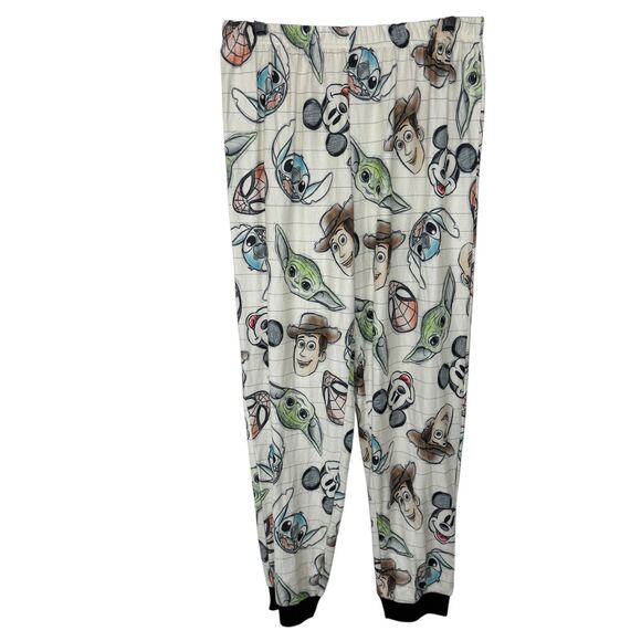 NWT Disney White multicharacter long sleeve & pants pajama set Size Medium - Picture 9 of 14
